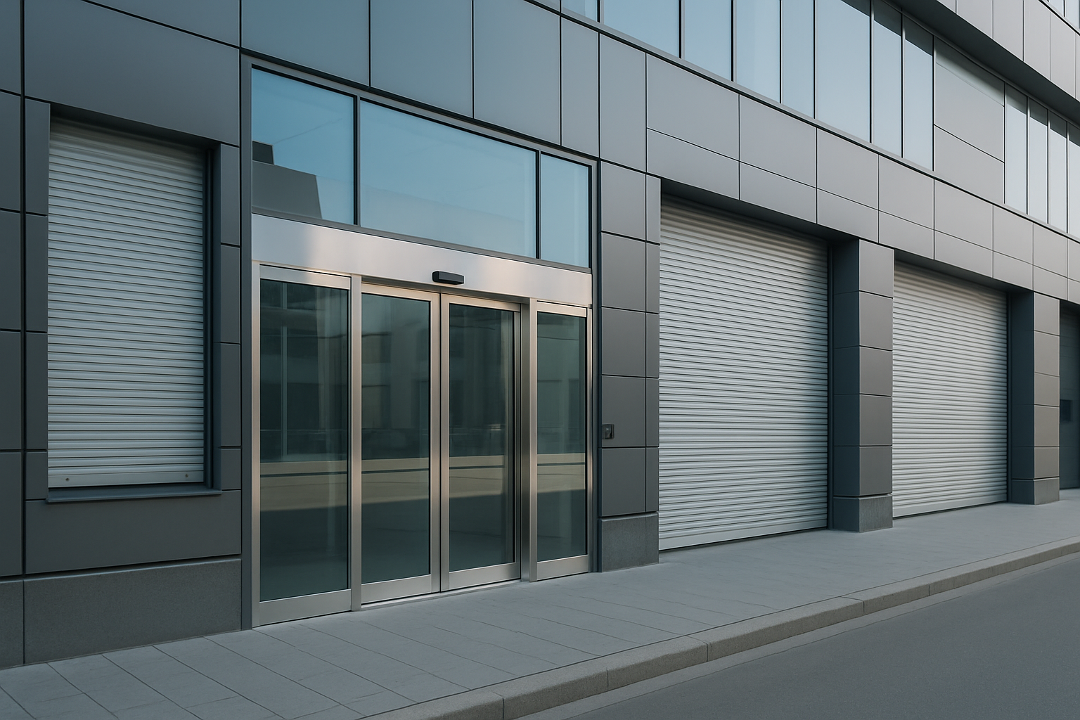 Automatic doors entrance